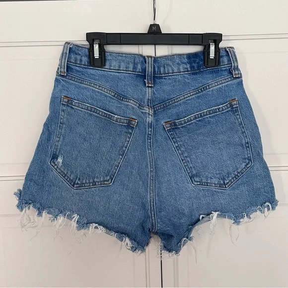 Abercrombie & fitch the 90s relaxed cutoff high rise denim shorts size 26 - Picture 2 of 3